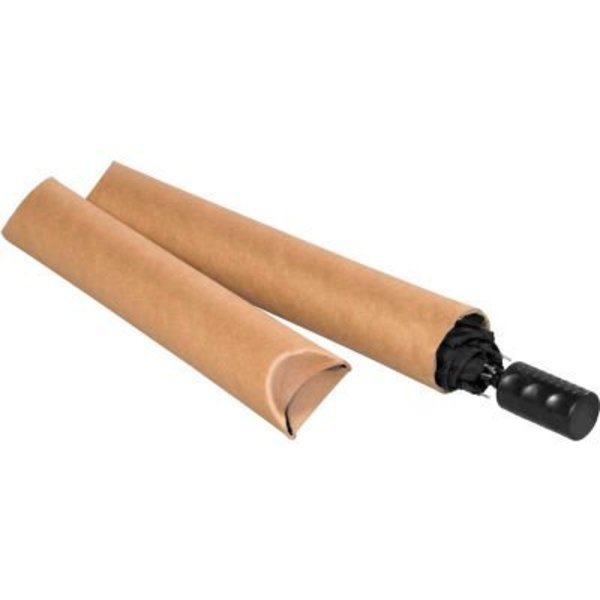 The Packaging Wholesalers Crimped End Mailing Tubes, 2-1/2" Dia. x 18"L, 0.07" Thick, Kraft, 30/Pack S2518K